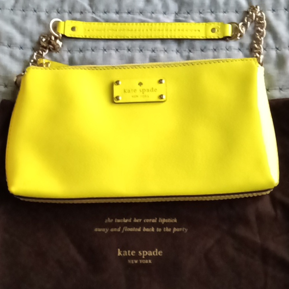 Kate Spade Yellow Shoulder Bag with duster